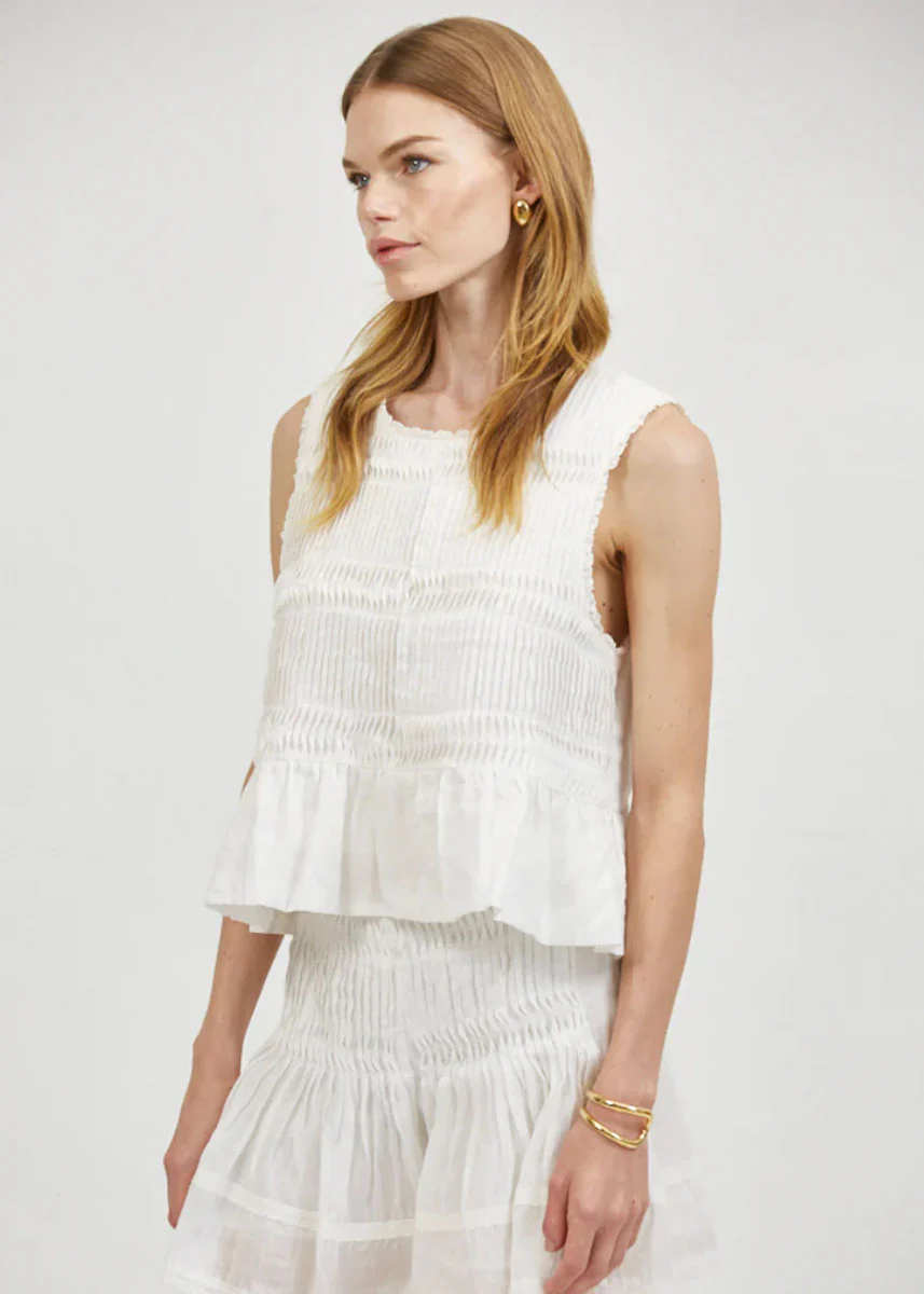 Phoebe Sleeveless Top - Off-White - Image 2