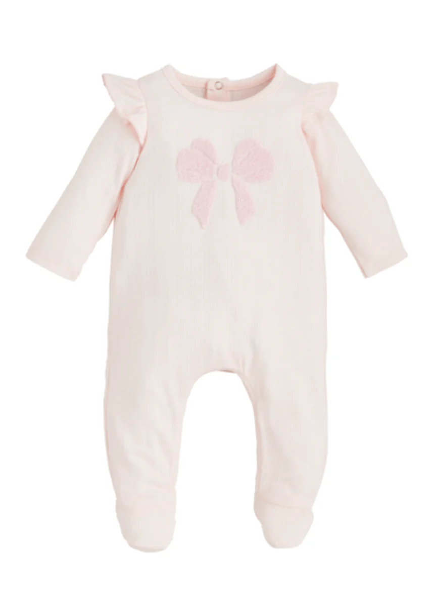 Pink Boucle Bow Sleeper