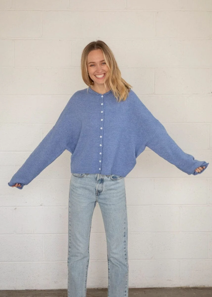 Piper Cardigan - Dusty Blue - Image 3