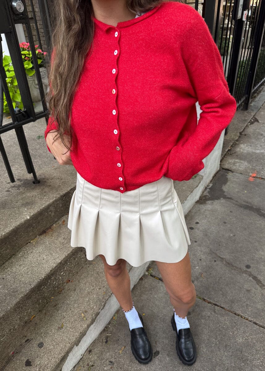 Piper Cardigan - Red - Image 4