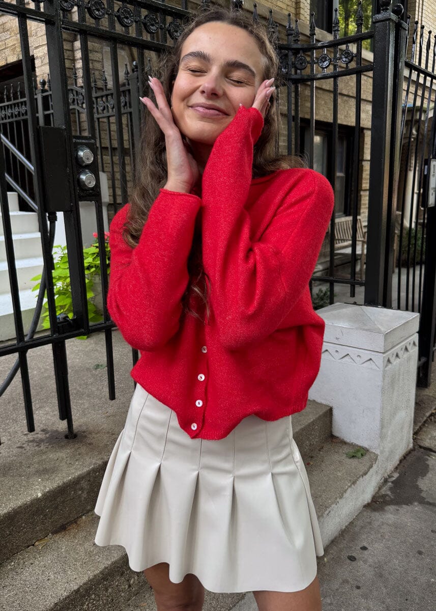 Piper Cardigan - Red - Image 6
