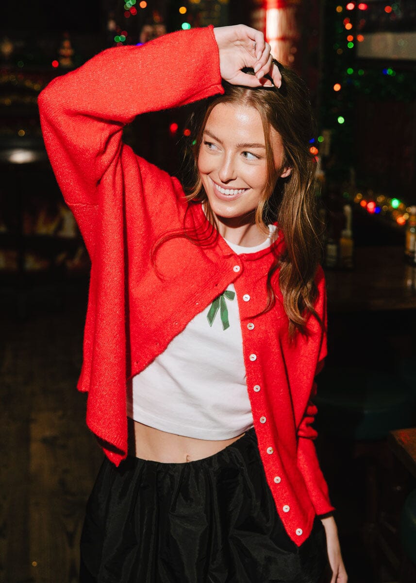 Piper Cardigan - Red - Image 7