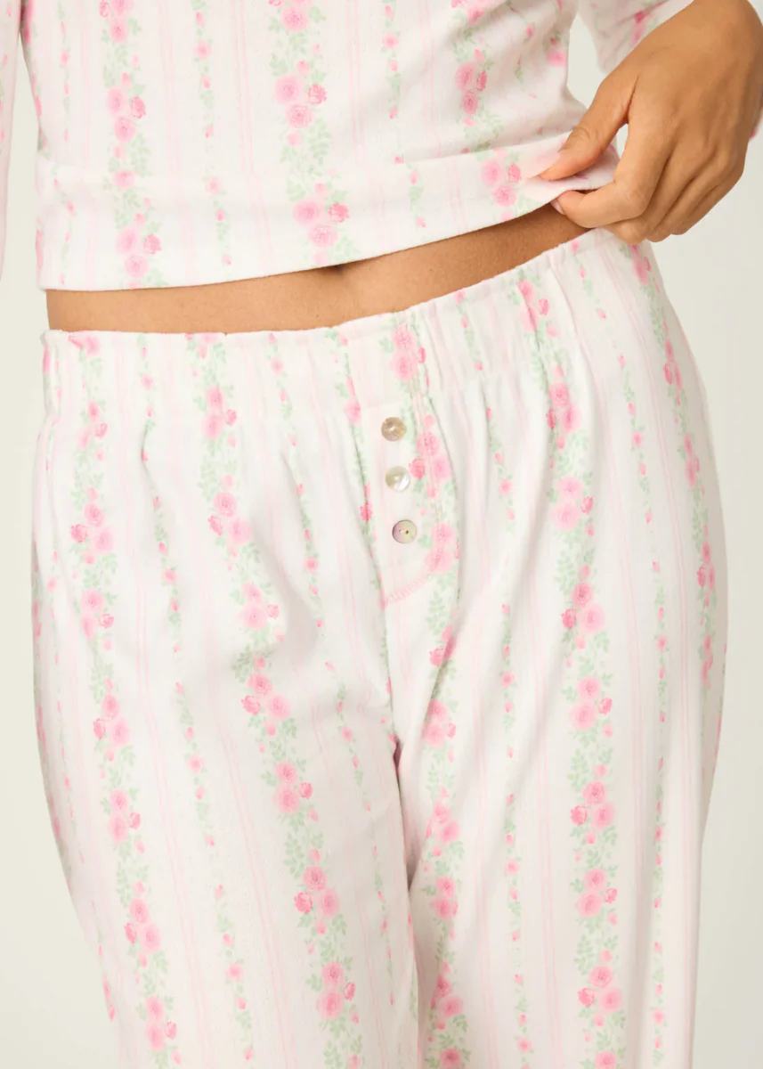 Roses Are Pink Pant - Ivory - Image 3