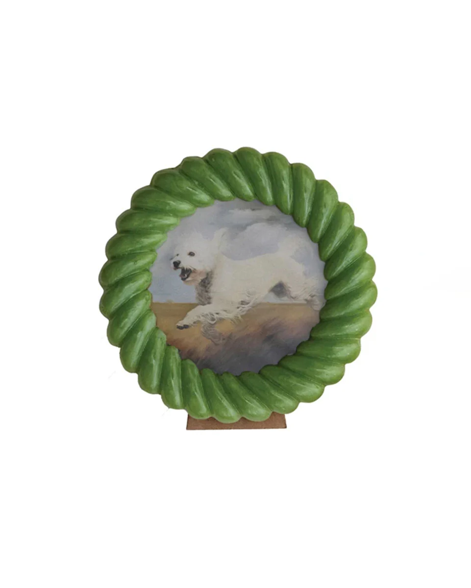 Round Twisted Picture Frame - Green