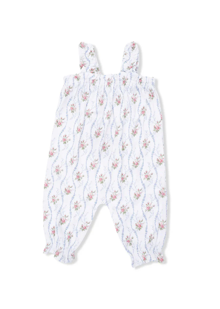 Ruffly Strap Overall - Heirloom Rose Stripe - Image 3