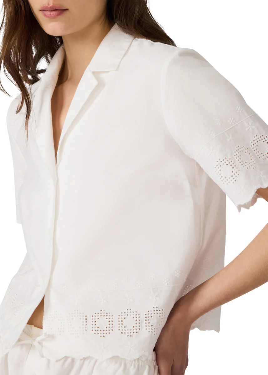 Sandra Embroidered Top - White - Image 2