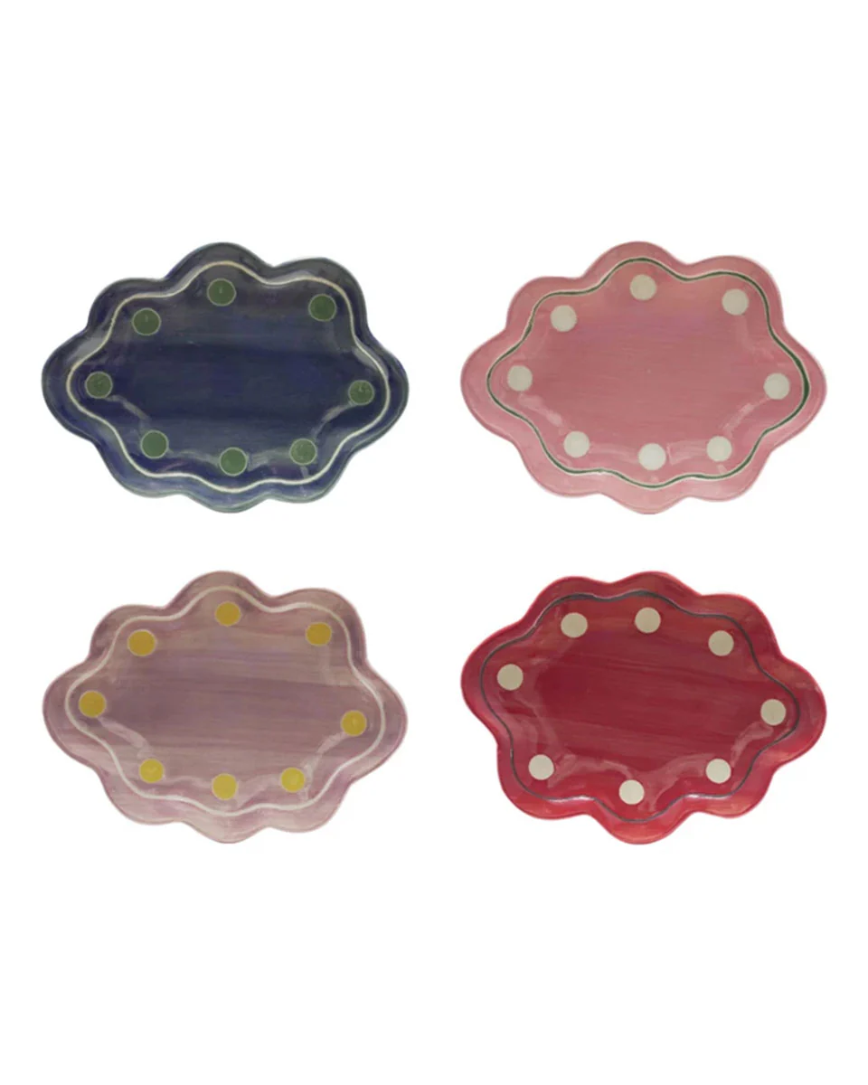 Scalloped Dot Dish