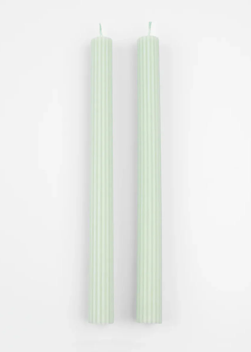 Sea Foam Green Table Candles - Image 3