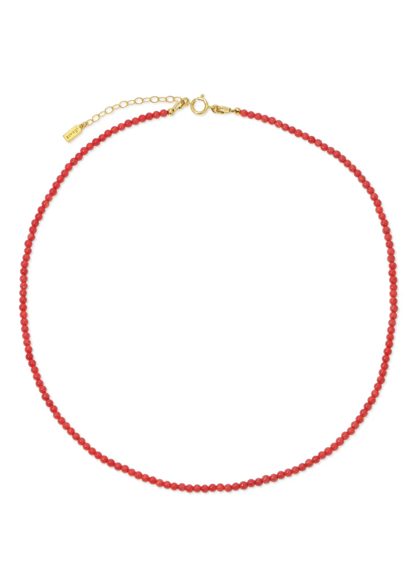 Sidekick Beaded Necklace - Coral - Image 2