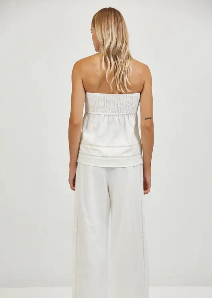Siena Strapless Top - Off-White - Image 3