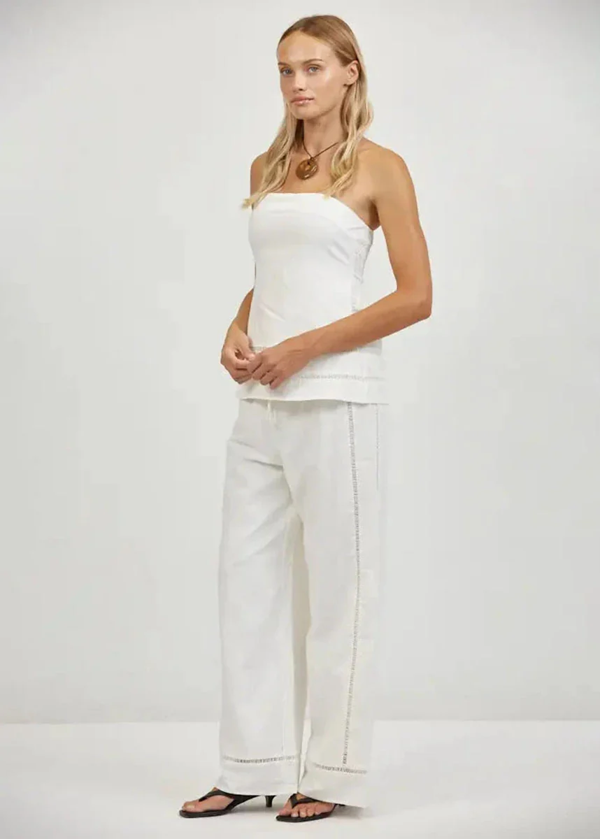 Siena Strapless Top - Off-White - Image 4