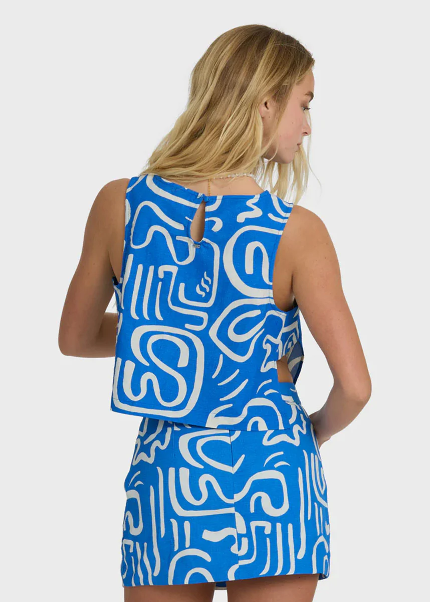 So Breezy Woven Tank - True Blue - Image 5