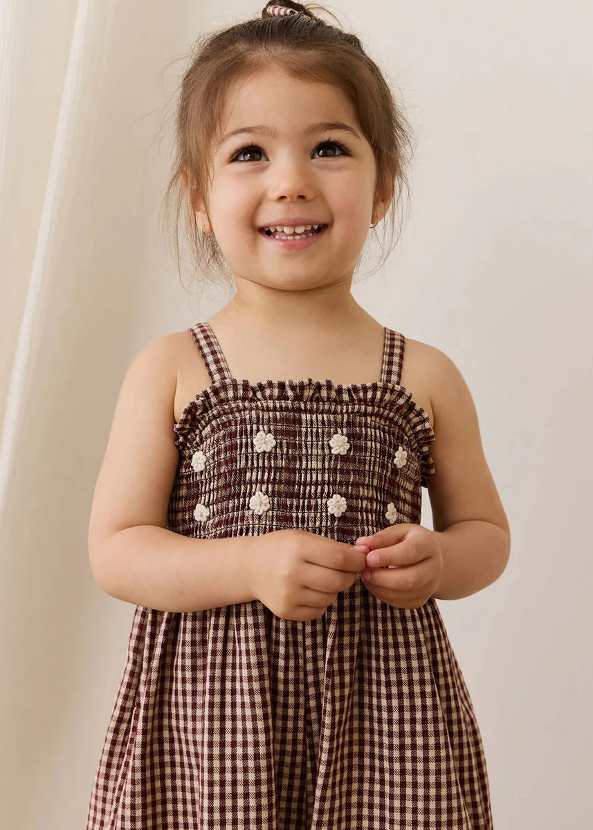 Solenne Playsuit - Cinnamon Gingham - Image 2