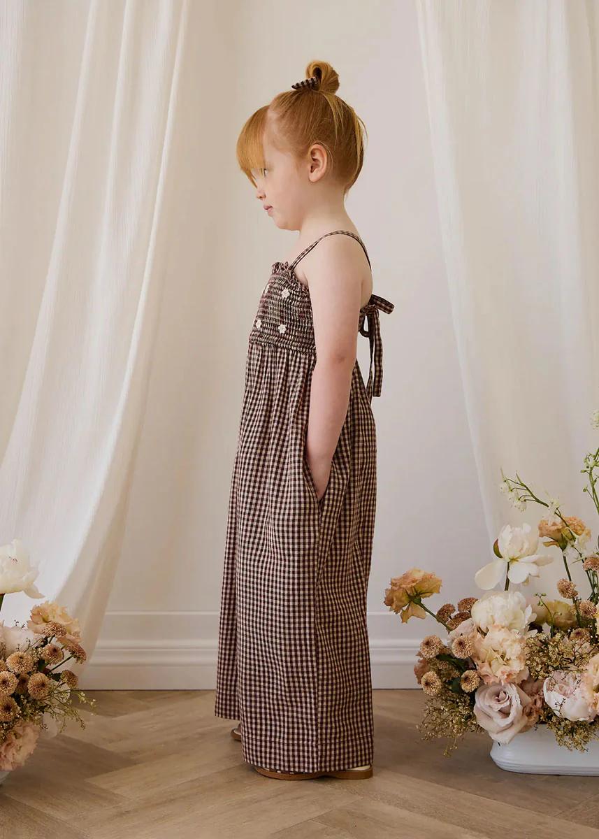 Solenne Playsuit - Cinnamon Gingham - Image 3