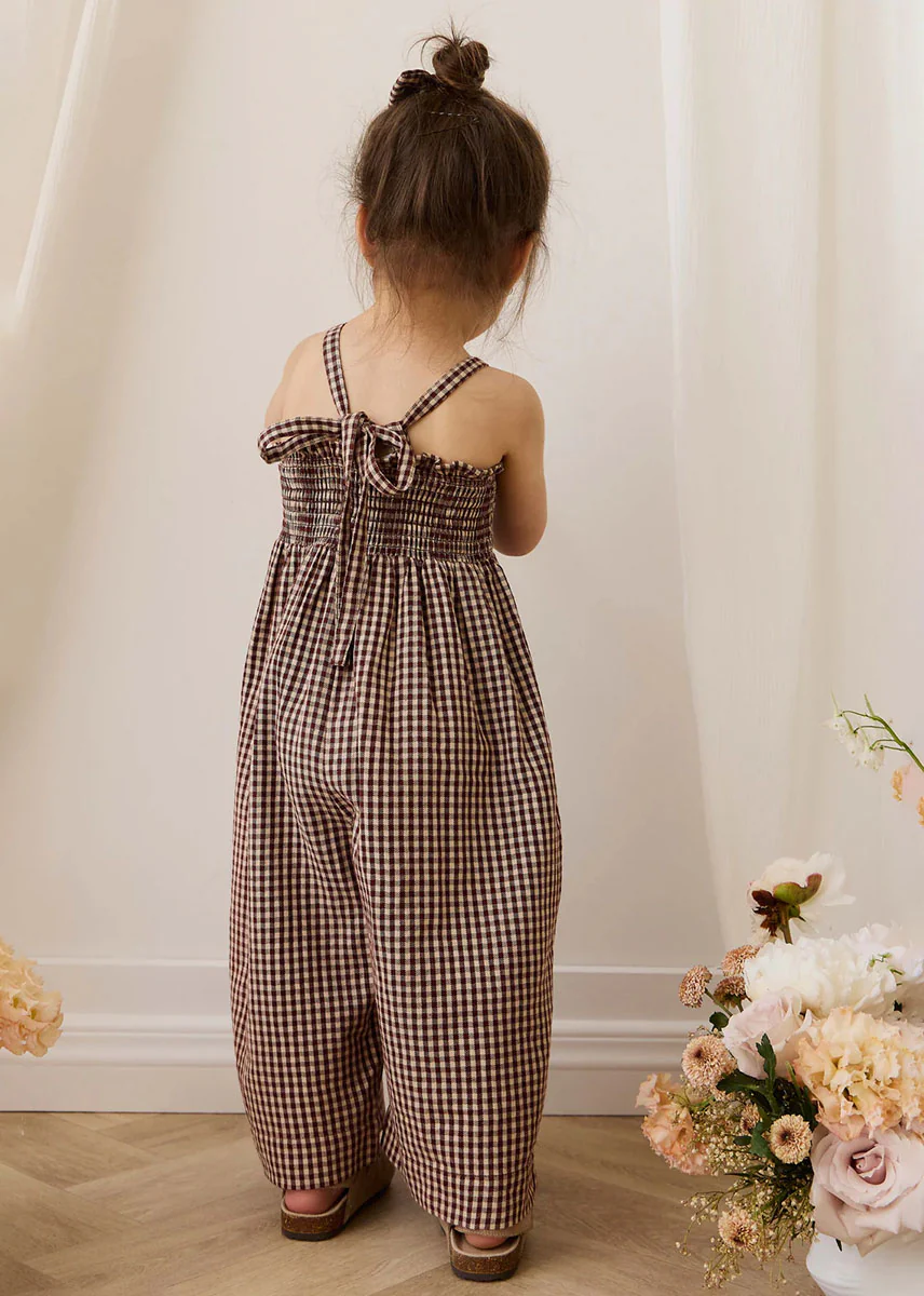 Solenne Playsuit - Cinnamon Gingham - Image 4
