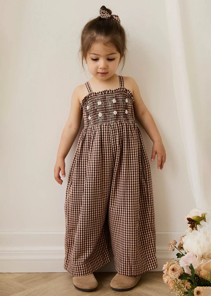 Solenne Playsuit - Cinnamon Gingham - Image 7