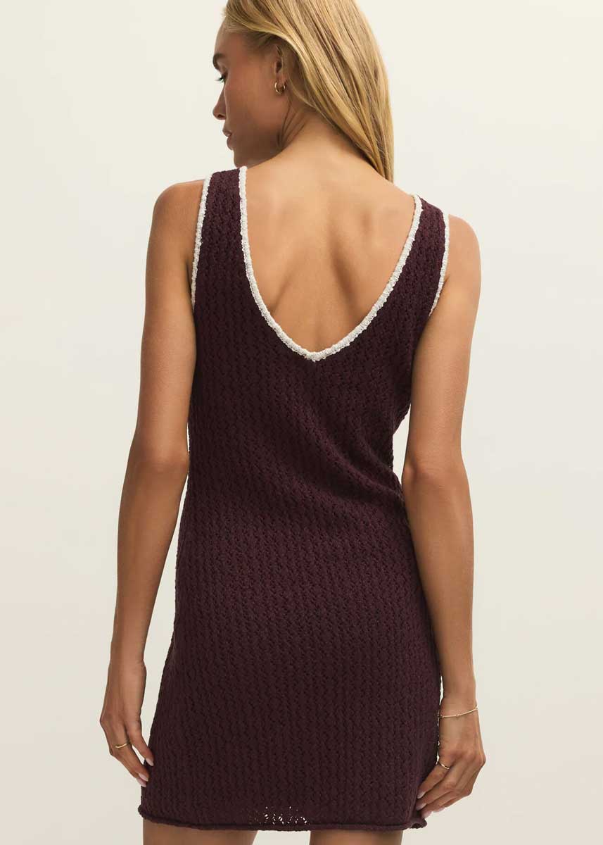 Sorolla Crochet Cover Up - Chocolate Cherry - Image 2