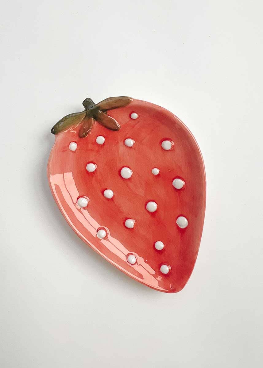 Stoneware Fruit Dish - Strawberry