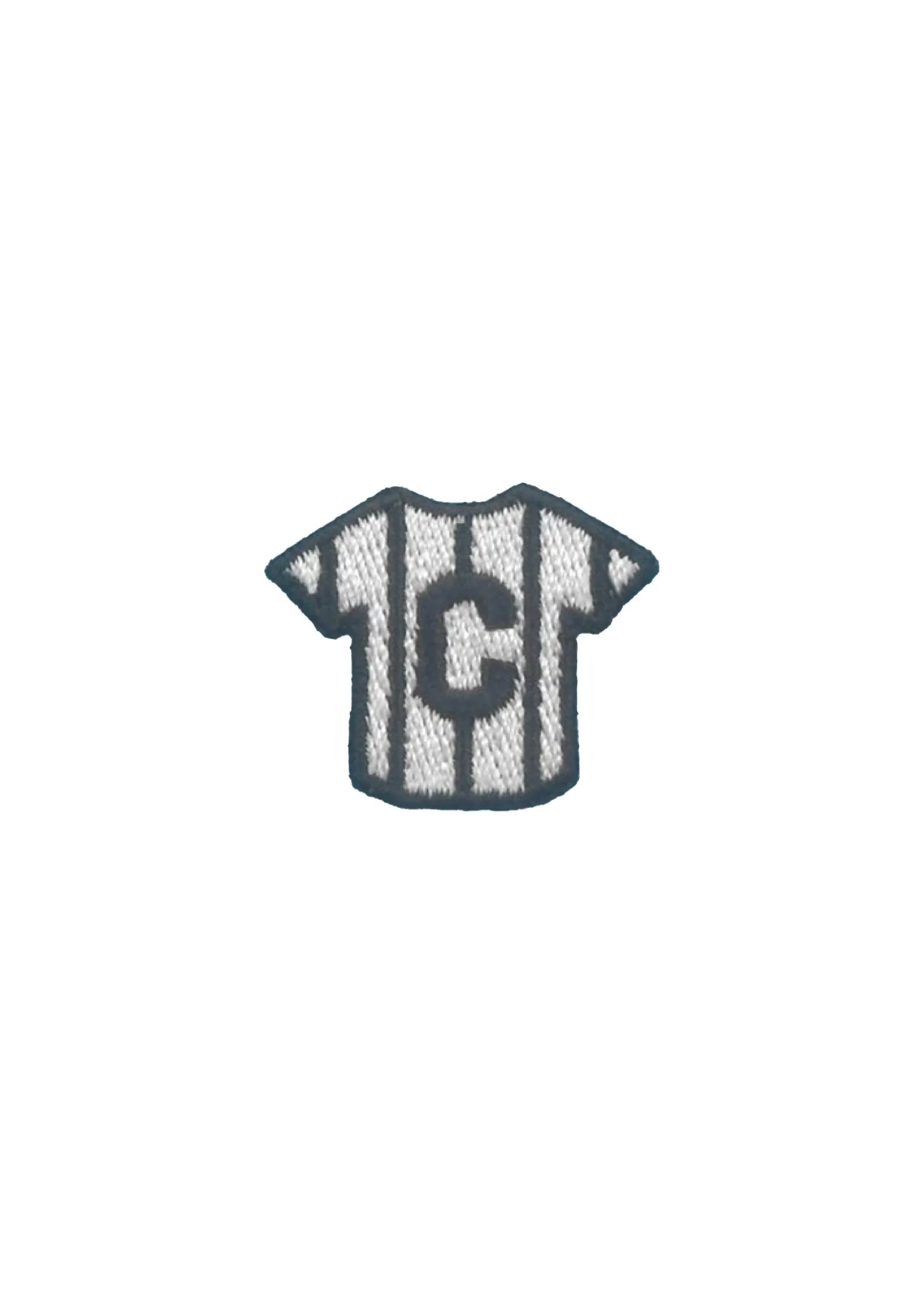 Striped Jersey Patch - Black & White