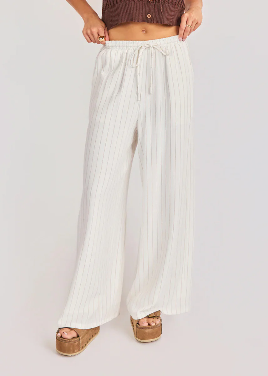 Sugarloaf Stripe Pants - White