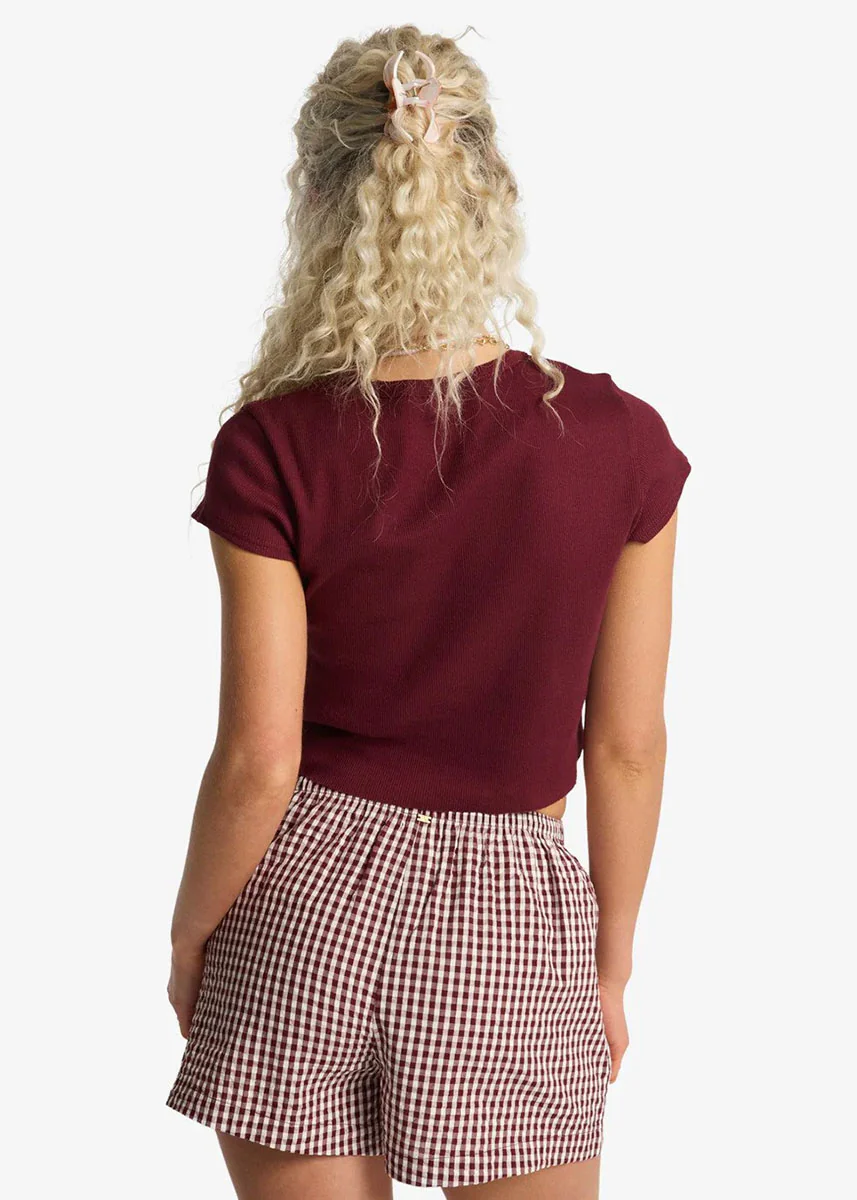 Sun Fade Printed Short - Red Dahlia - Image 3