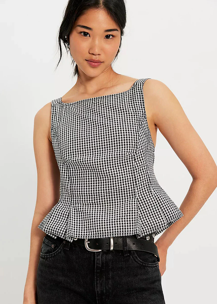 Sunfaded Top - Black & White Combo