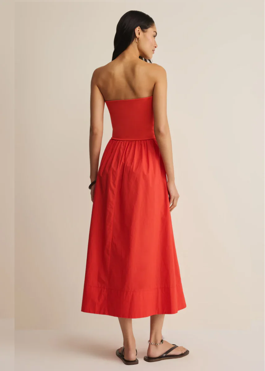 Sunsought Strapless Midi Dress - Lychee - Image 3