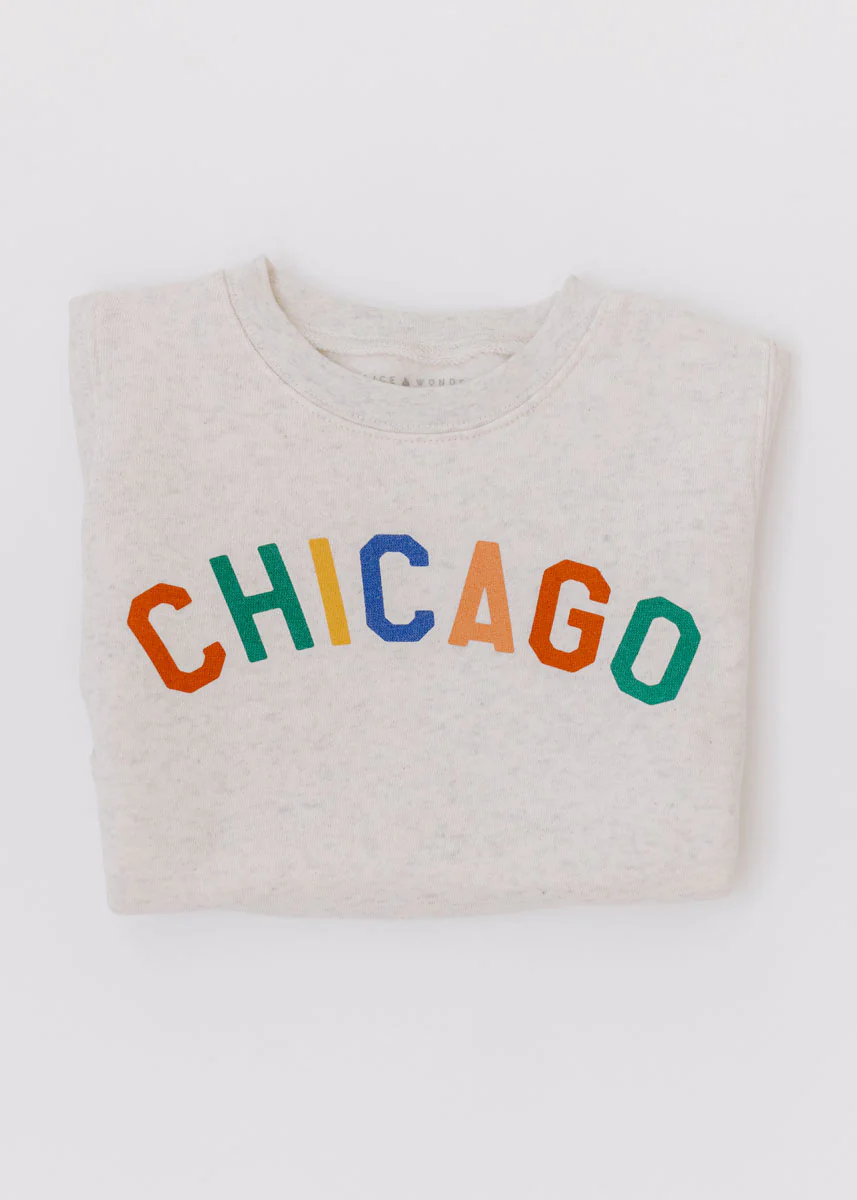 Sweet Home Chicago Toddler Sweatshirt - Heather Natural - Image 4