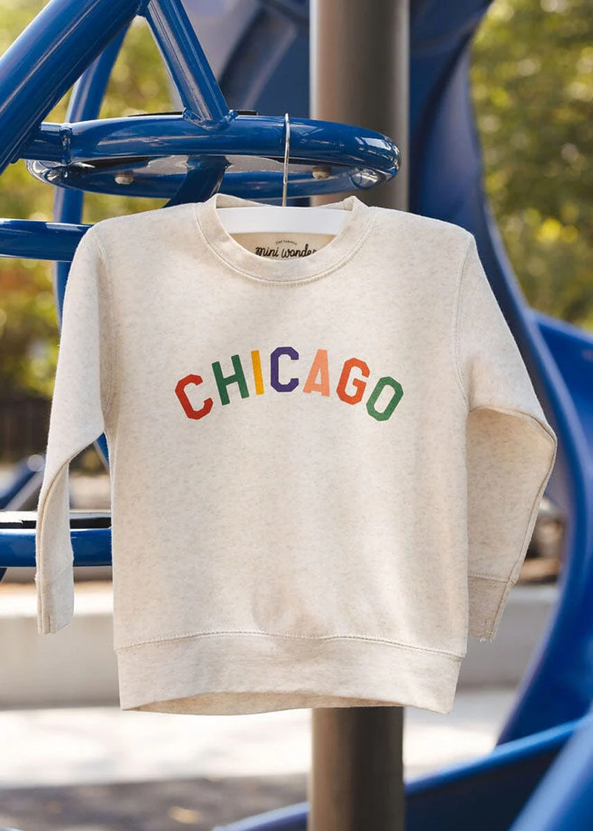 Sweet Home Chicago Toddler Sweatshirt - Heather Natural - Image 7