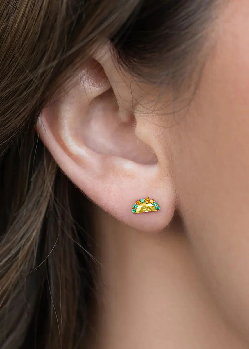 Taco Tuesday Studs - Gold - Image 2