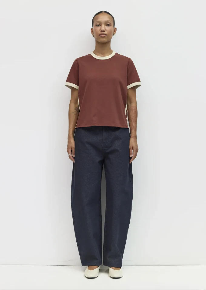 The Cait Top - Brown & Cream - Image 3
