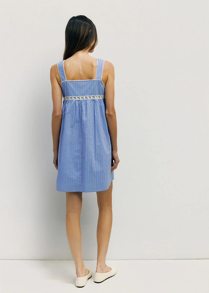 The Harper Mini Dress - Blue - Image 3