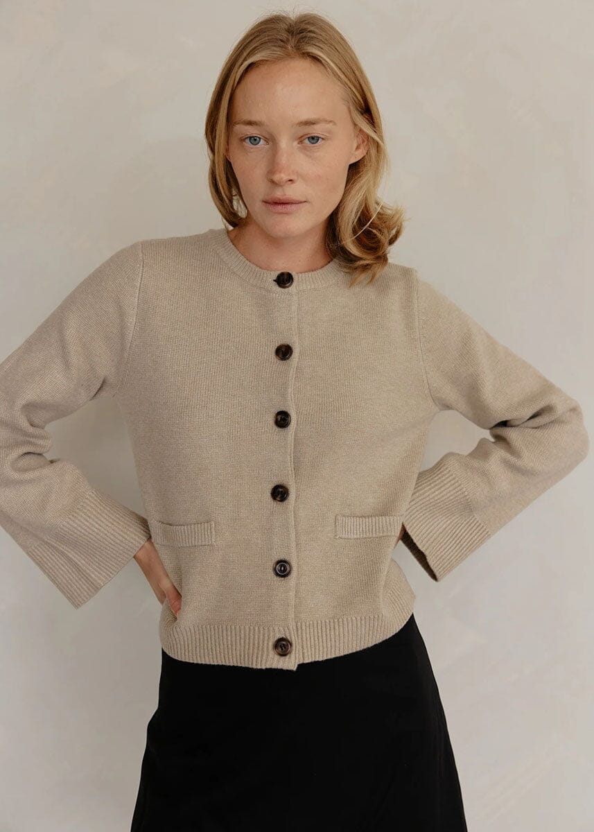 The Tyler Cardigan - Oatmeal - Image 3