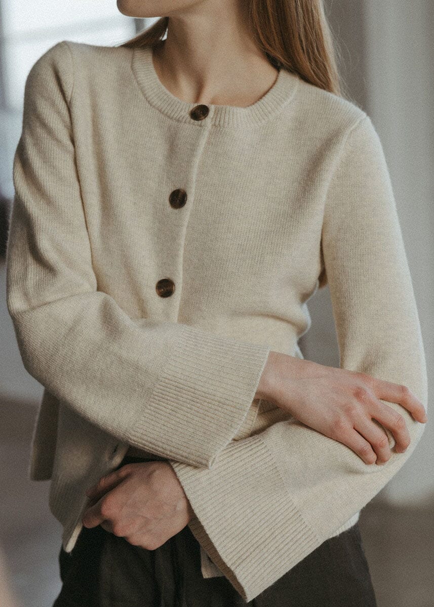 The Tyler Cardigan - Oatmeal - Image 4