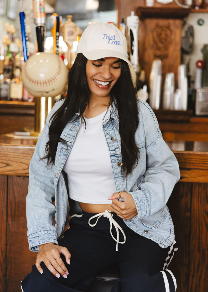 Third Coast Dad Hat - Ivory & Cobalt - Image 2