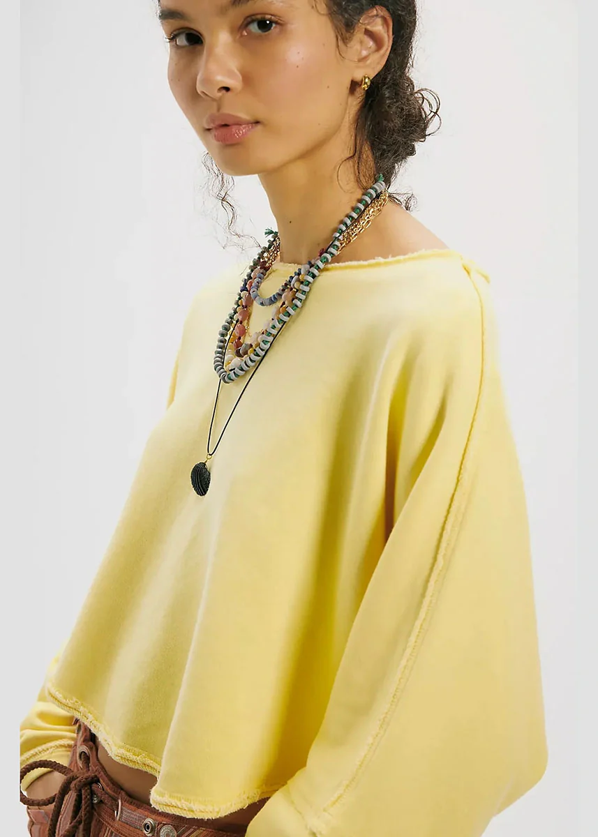 To The East Cropped Pullover - Double Butter - Image 2