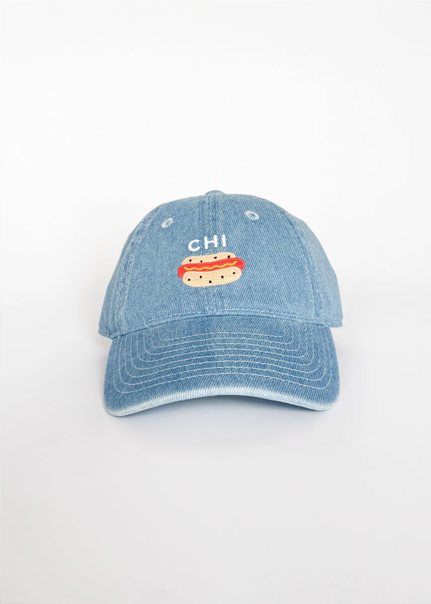 Toddler Tiny Chi Hot Dog Icon Hat - Denim