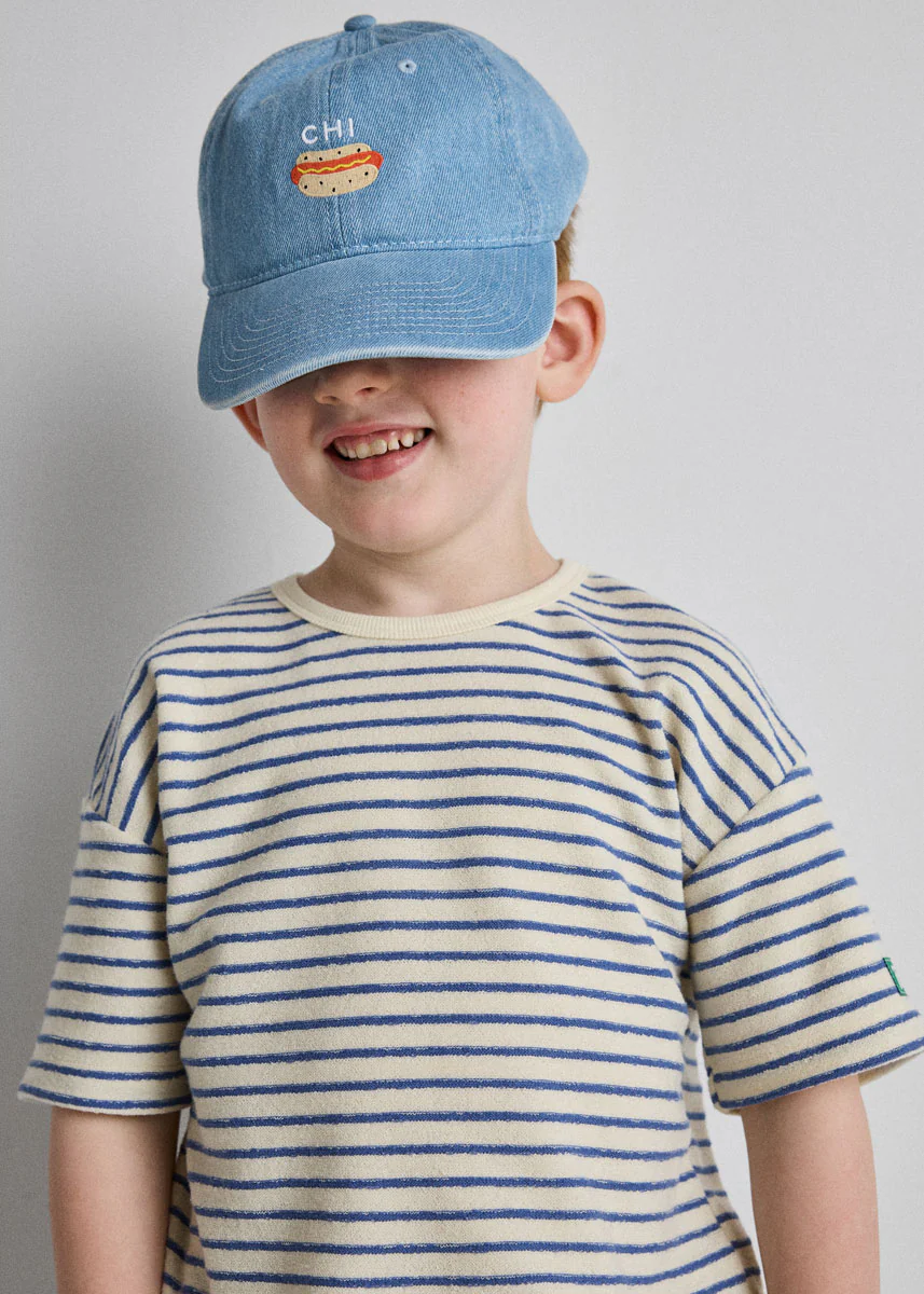 Toddler Tiny Chi Hot Dog Icon Hat - Denim - Image 6