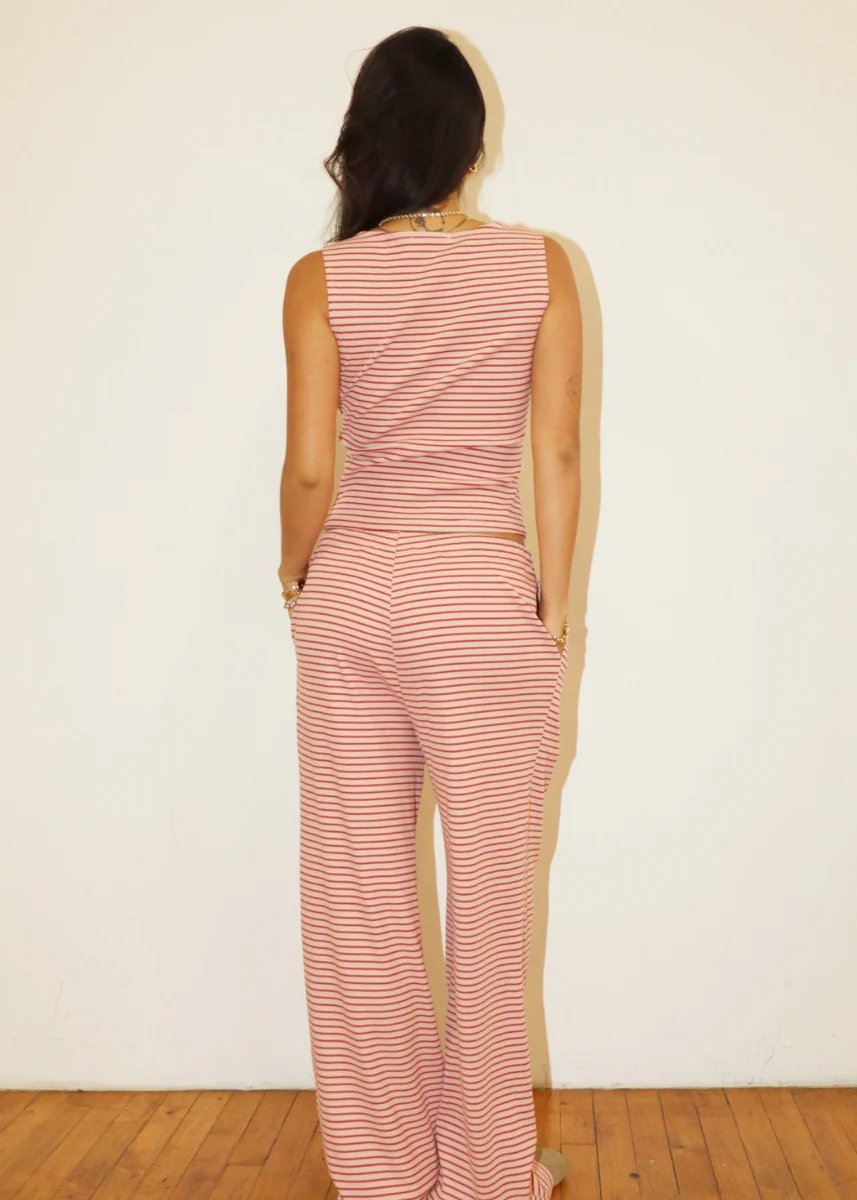 Victoria Button Tank - Strawberry - Image 3
