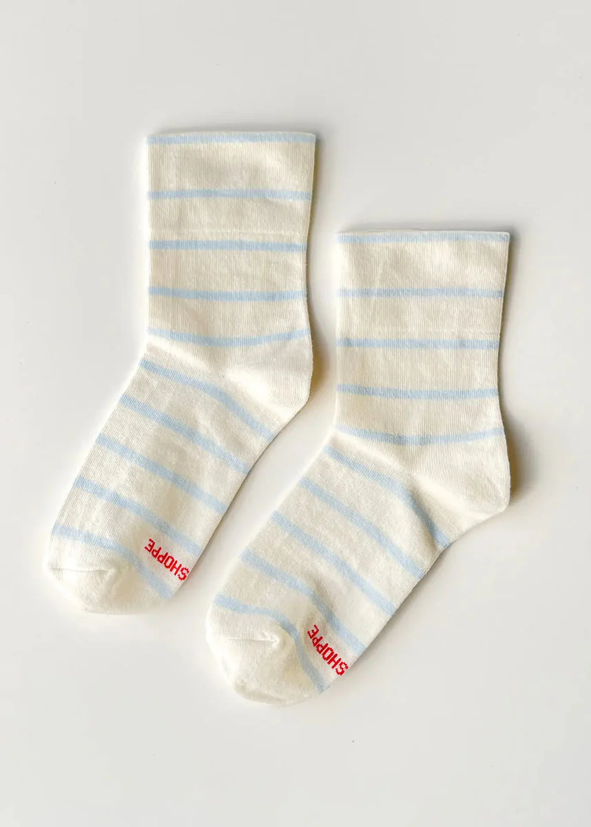 Wally Stripe Socks - Sky