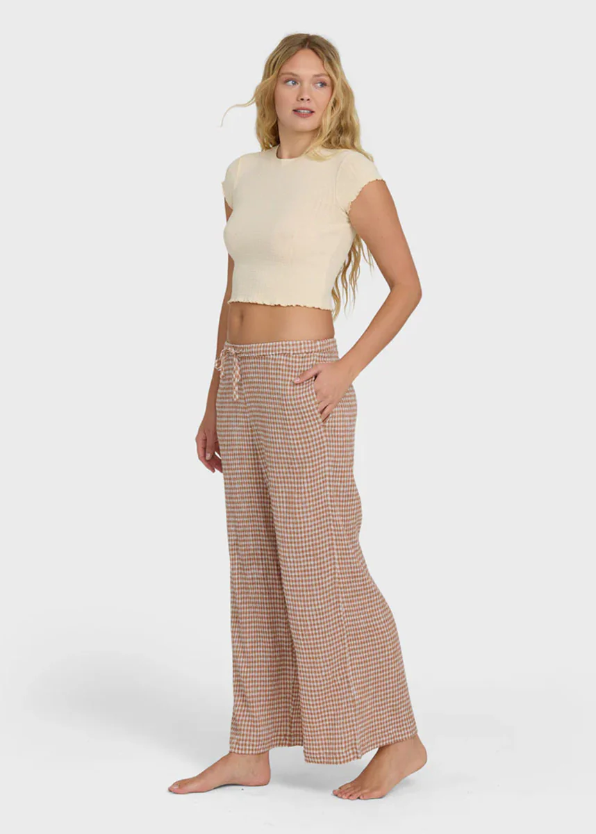 Wanderer Pant Bitty Check - Sugar Almond - Image 2