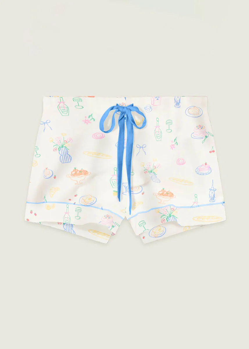 Whimsy Parisian Picnic Short - Ivory - Image 6