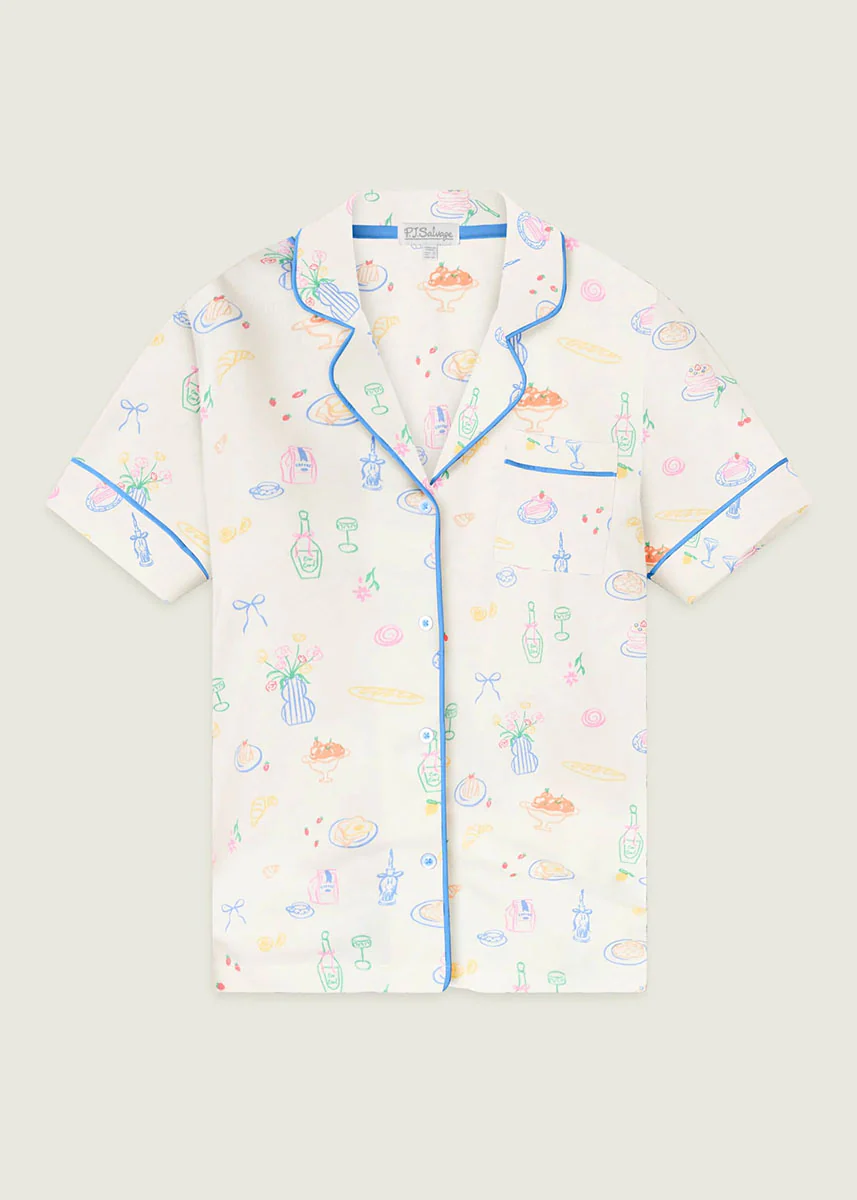 Whimsy Parisian Picnic Top - Ivory - Image 6