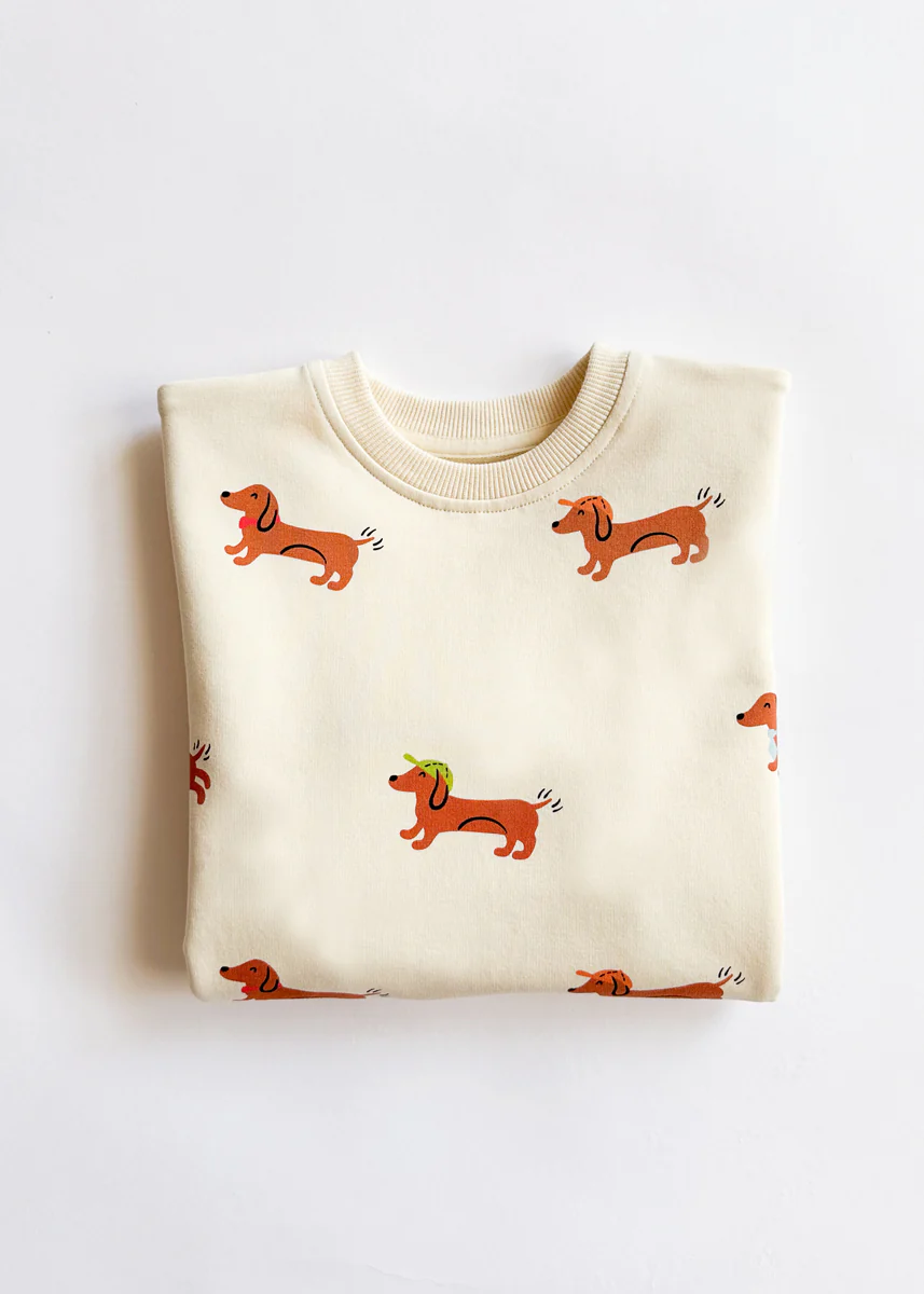 Wiener Dog Terry Oversized Sweatshort Set - Image 8