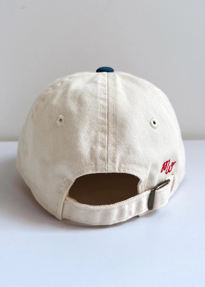 Youth Chi Heart Icon Hat - Ivory & Breaker Blue - Image 6